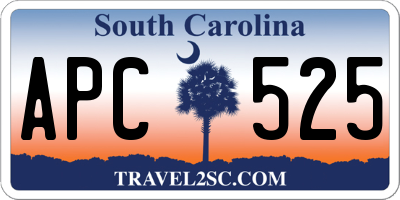 SC license plate APC525