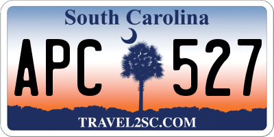 SC license plate APC527