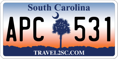 SC license plate APC531