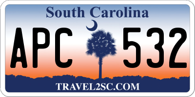 SC license plate APC532