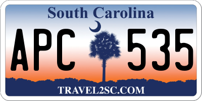 SC license plate APC535