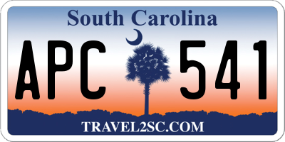 SC license plate APC541