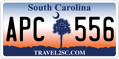 SC license plate APC556