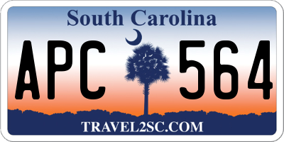 SC license plate APC564