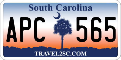 SC license plate APC565
