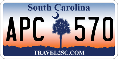 SC license plate APC570