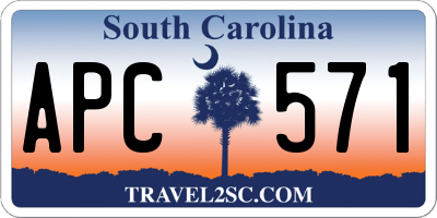 SC license plate APC571