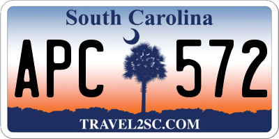 SC license plate APC572