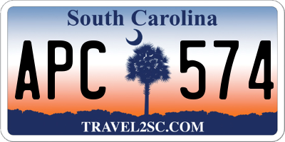 SC license plate APC574