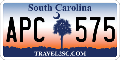 SC license plate APC575