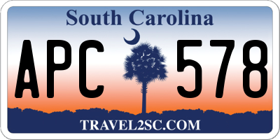 SC license plate APC578