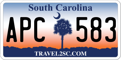 SC license plate APC583
