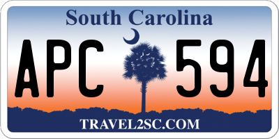 SC license plate APC594