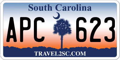 SC license plate APC623