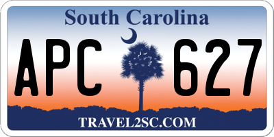 SC license plate APC627