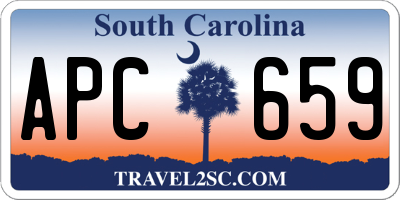 SC license plate APC659