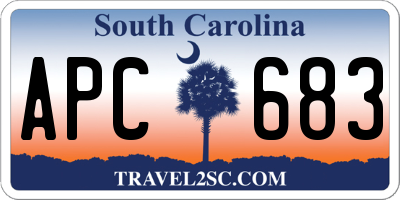 SC license plate APC683
