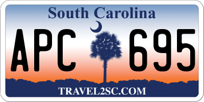 SC license plate APC695