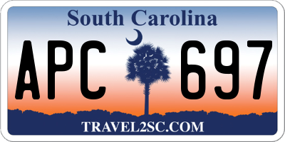 SC license plate APC697