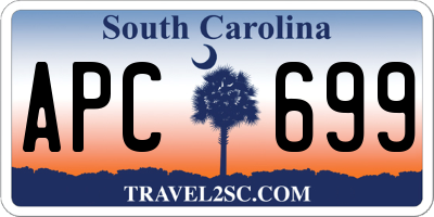 SC license plate APC699