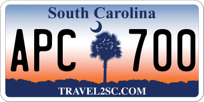 SC license plate APC700