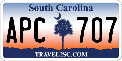 SC license plate APC707