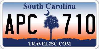 SC license plate APC710