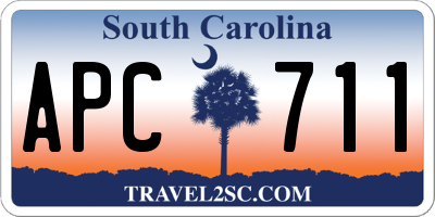 SC license plate APC711