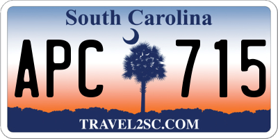 SC license plate APC715