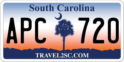 SC license plate APC720
