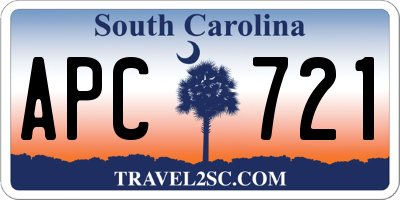 SC license plate APC721
