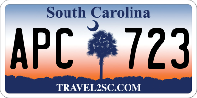 SC license plate APC723