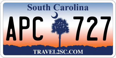 SC license plate APC727