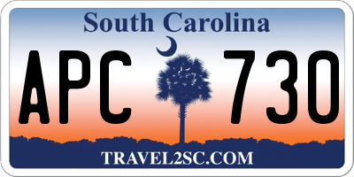 SC license plate APC730