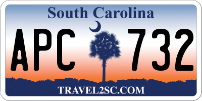 SC license plate APC732