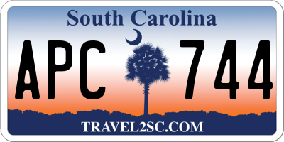 SC license plate APC744