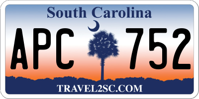 SC license plate APC752