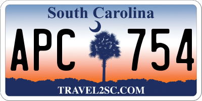 SC license plate APC754