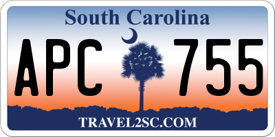 SC license plate APC755
