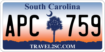 SC license plate APC759