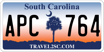 SC license plate APC764