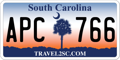 SC license plate APC766