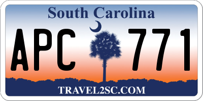 SC license plate APC771