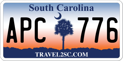 SC license plate APC776