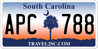 SC license plate APC788