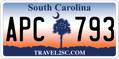 SC license plate APC793