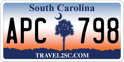 SC license plate APC798