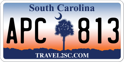 SC license plate APC813