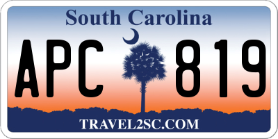 SC license plate APC819