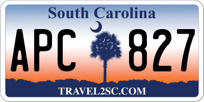 SC license plate APC827